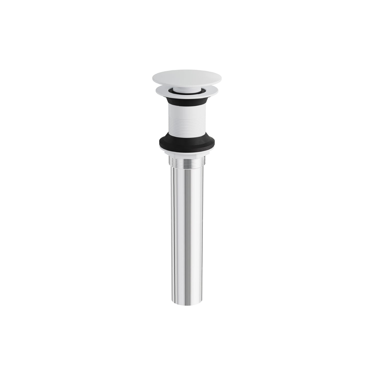 1-1/4" Round Press Pop-up Drain (No Overflow) – White