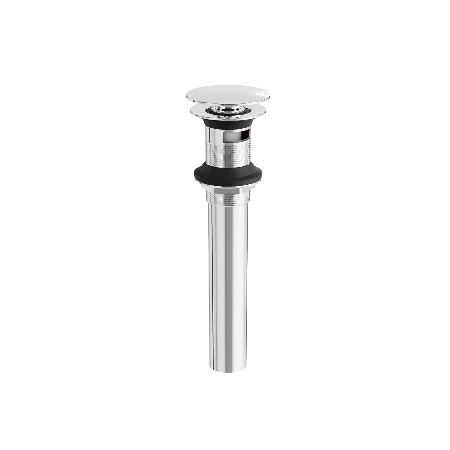 Aquabrass 899 Round Press Pop-Up Drain With Overflow
