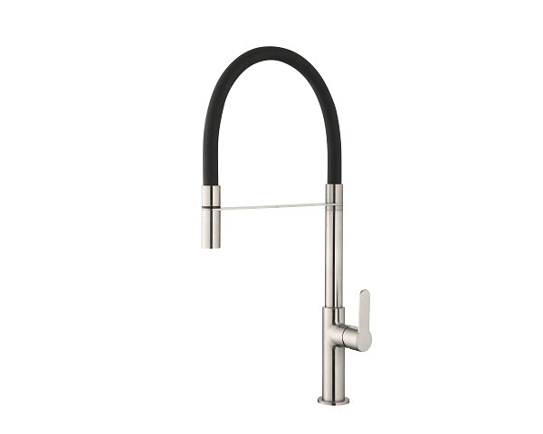 Single Handle Kitchen Faucet with Black Silicone Hose