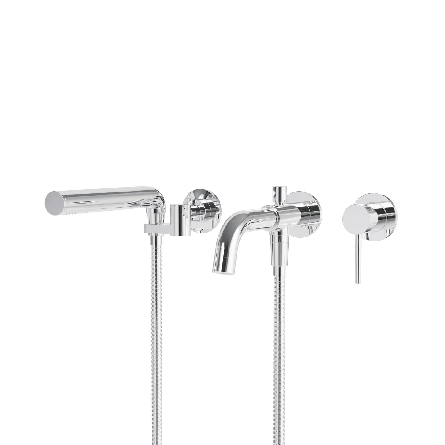 Umix 3-piece Wallmount Tub Filler (Trim Only) – Polished Chrome
