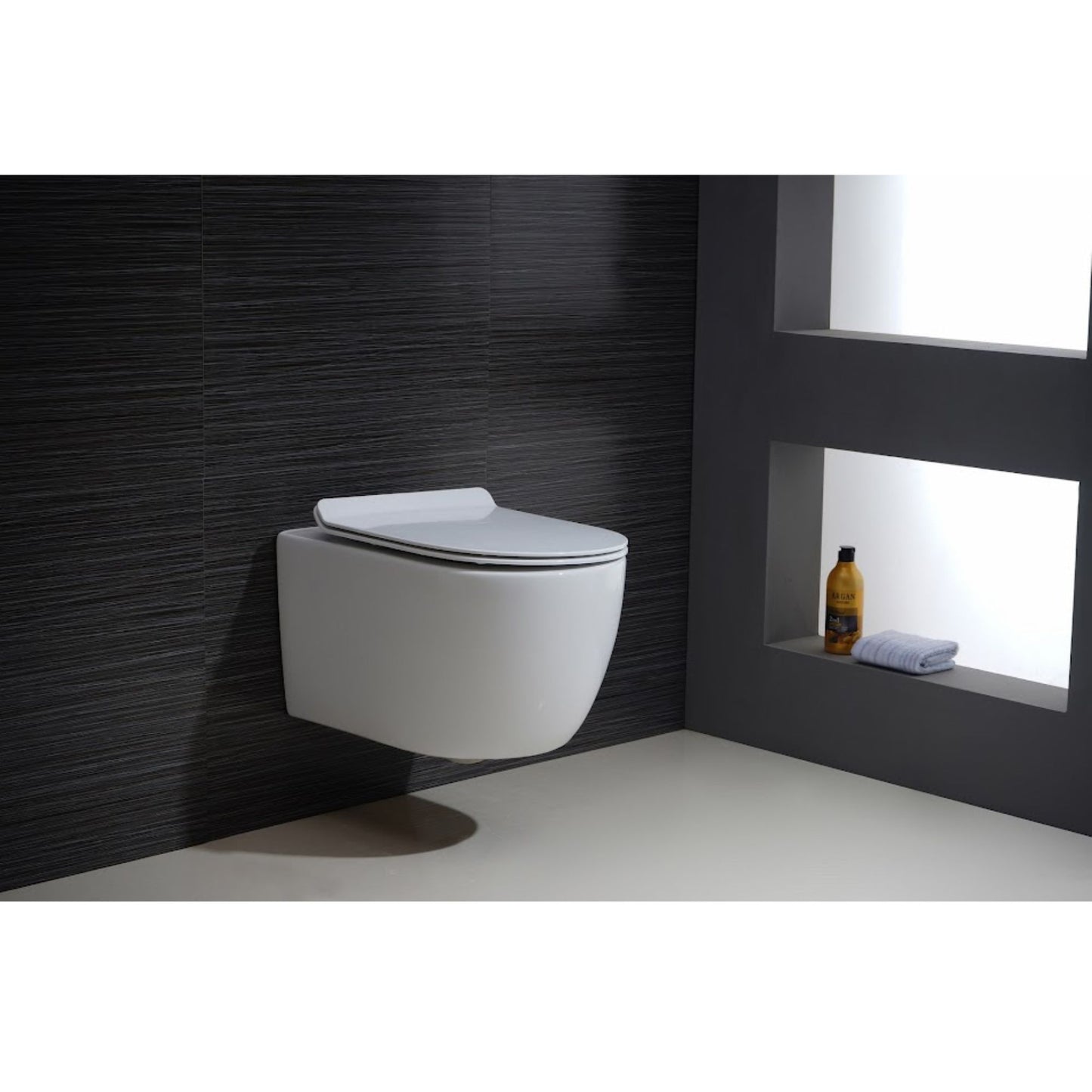 White Round Wall-Mounted Toilet