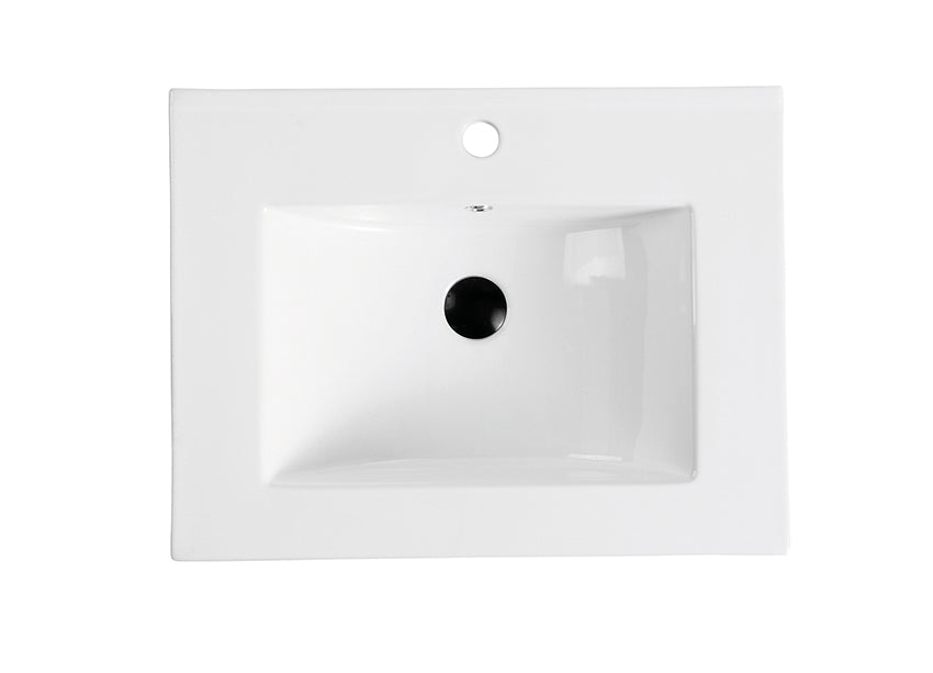 24in Drop-in Rectangular Porcelain Sink