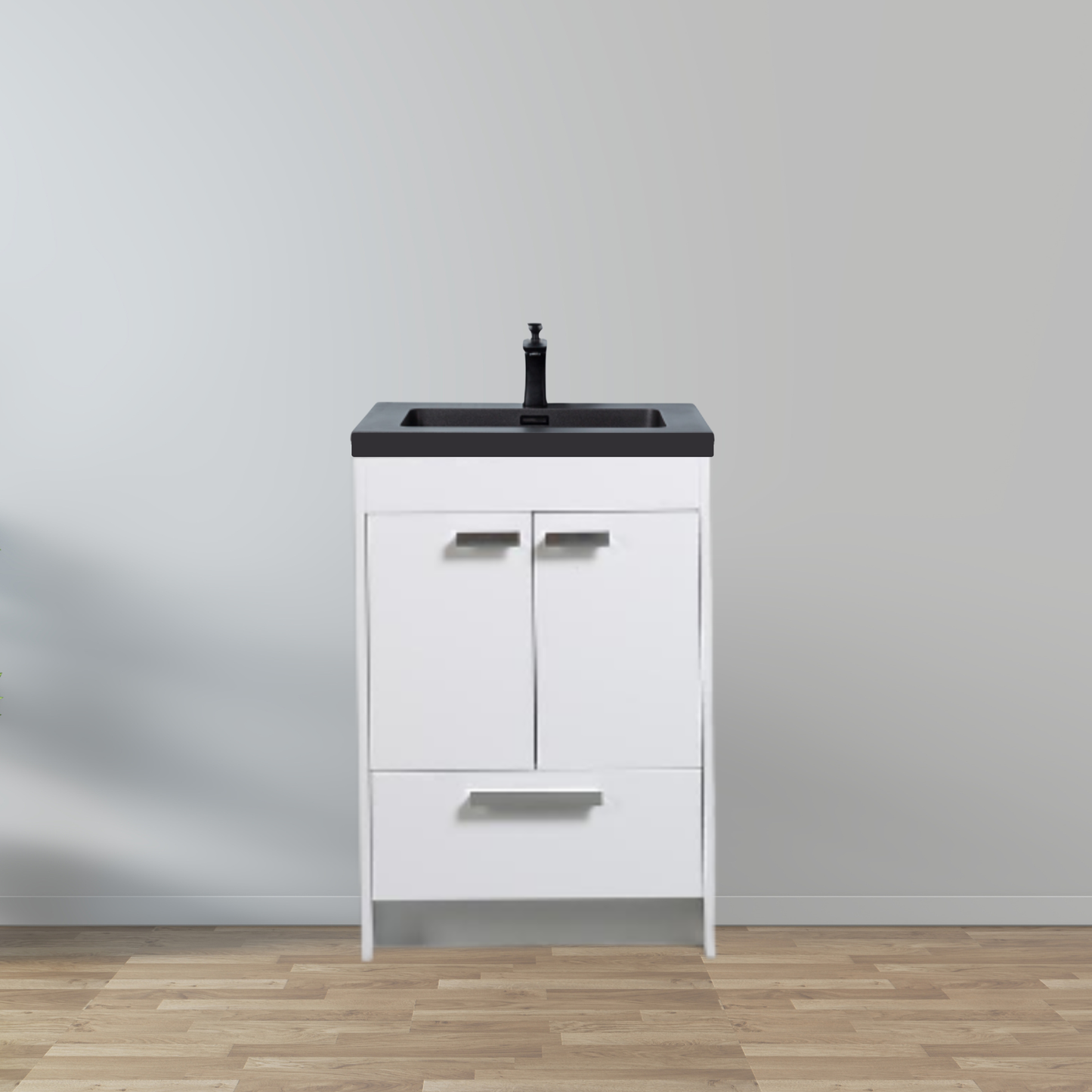Lunix 30in Free Standing Vanity Glossy White
