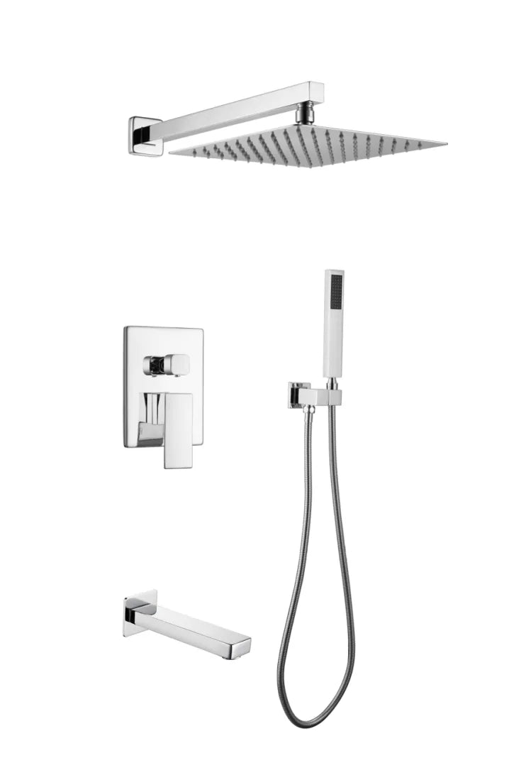 80531 Square Shower Faucet System - Polished Chrome