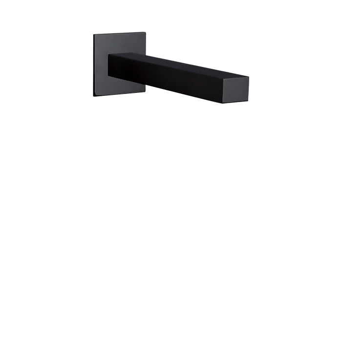 Square Tub Spout (Slip-Fit, No Diverter) – Premium - Electro Black