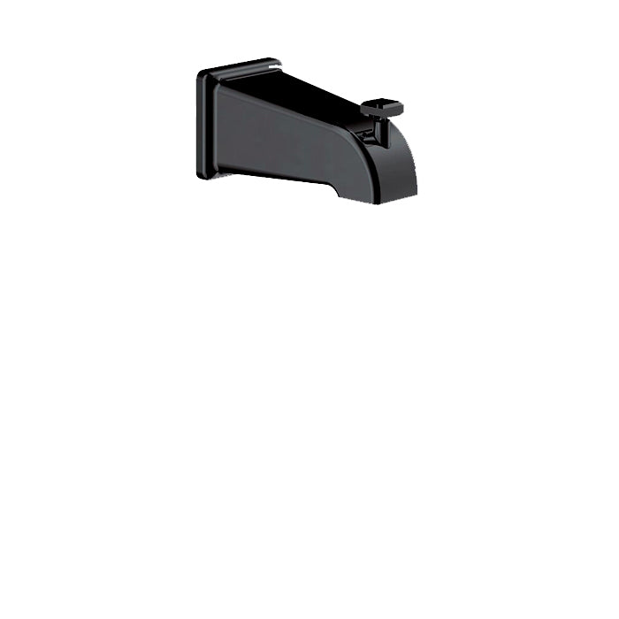 Square Tub Spout with Diverter - Electro Black