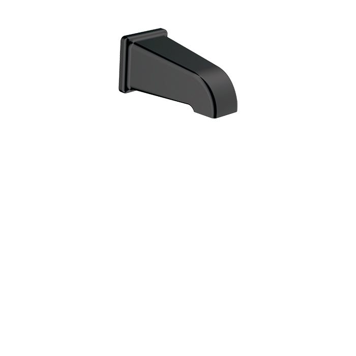 Square Tub Spout (Slip-Fit, No Diverter) - Electro Black