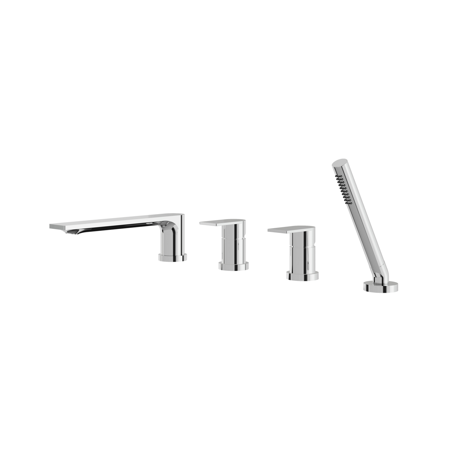 Aquabrass Alpha Deck Tub Filler With Handshower & 2 Mix
