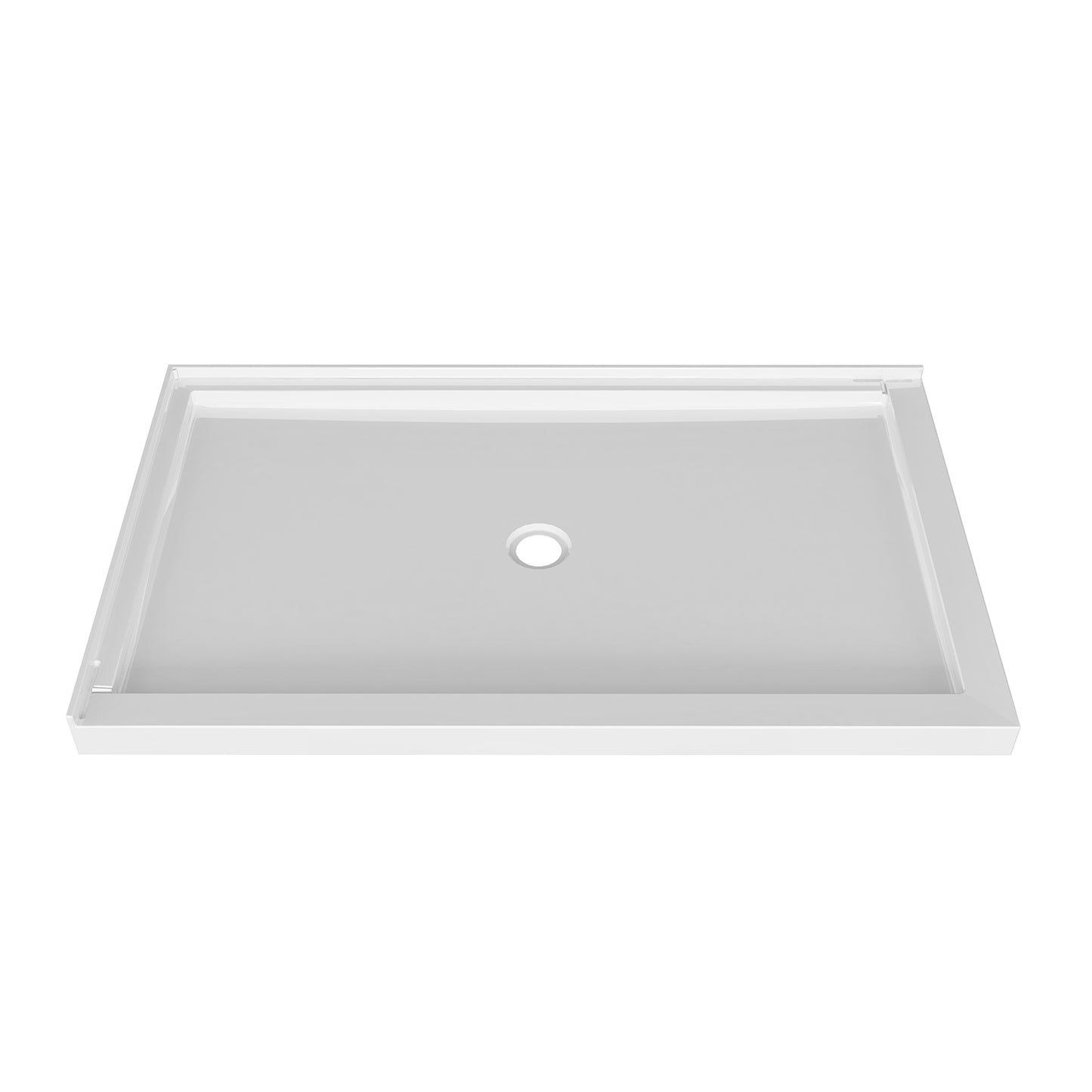 Shower Base Without Drain Cover 48x36, In a corner, wall on the left