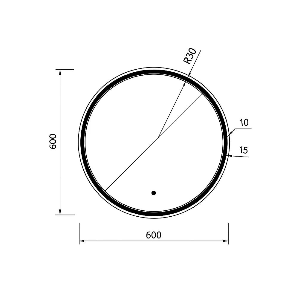 Lauretta LED Round Mirror - BARI Small