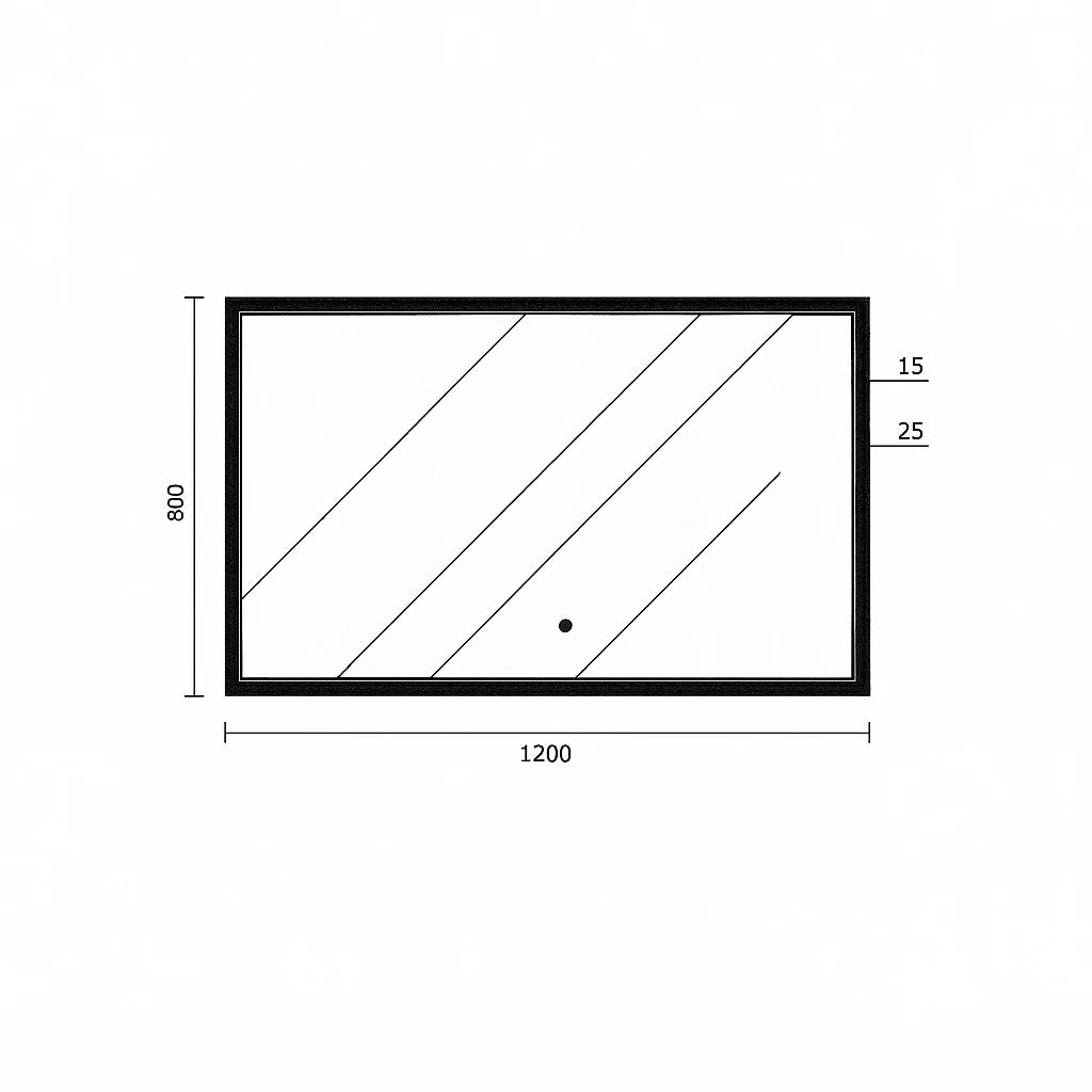 Lauretta LED Rectangular Mirror - PALERMO Large Size