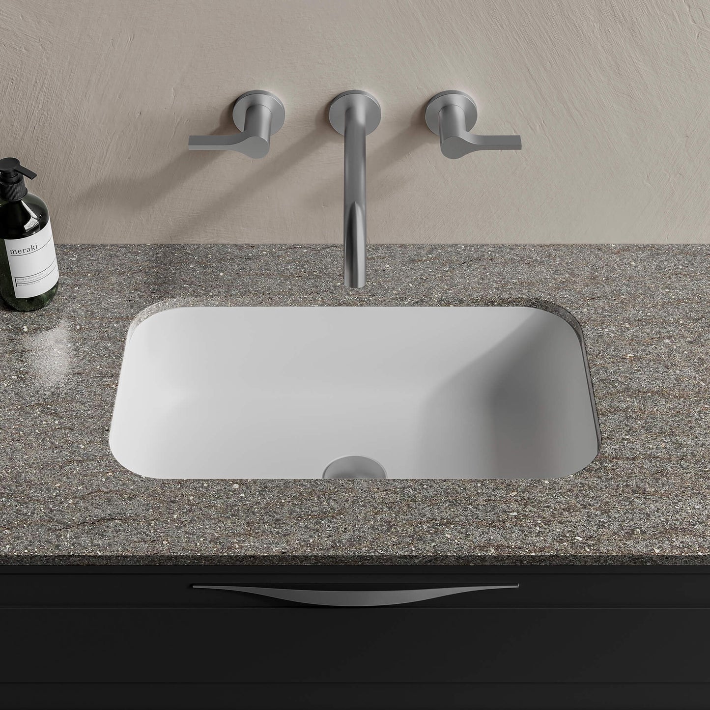 Sotto Rectangular Undermount Sink 19"×12.5" – Black Matte