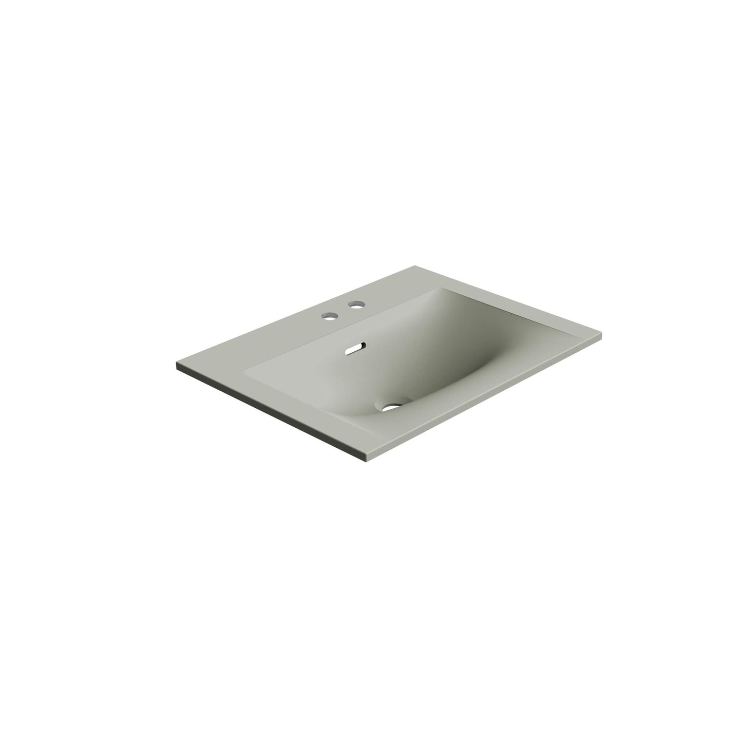 Neve 24" Mineralsolid Vanity Top – Grey Matte