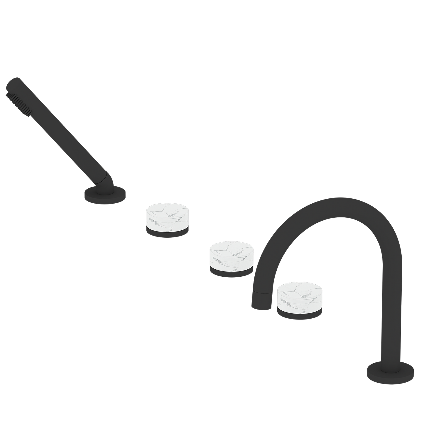 Lauretta Deck Mount Tub Filler - BLACK LABEL