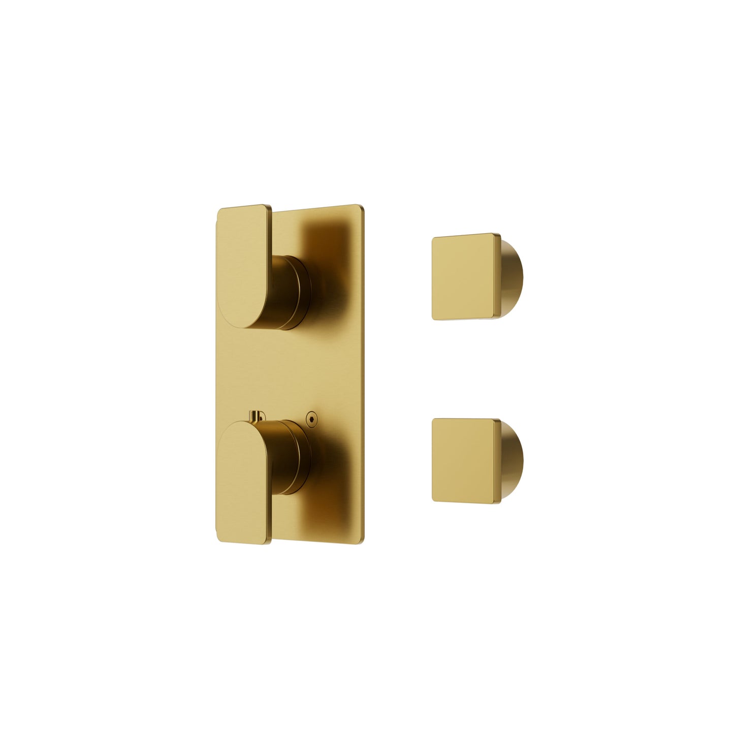Square Shower Trim – 2-way Shared – Sunset PVD