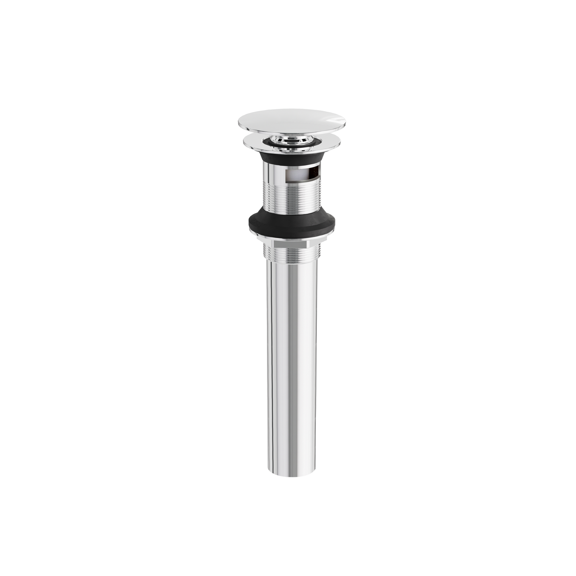 Aquabrass 899 Round Press Pop-Up Drain With Overflow
