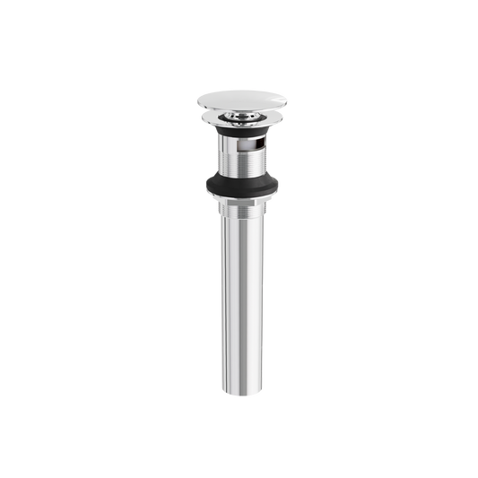 Aquabrass 899 Round Press Pop-Up Drain With Overflow