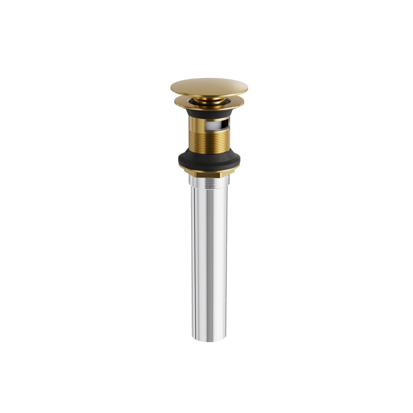 1-1/4" Round Press Pop-up Drain with Overflow – Sunset PVD