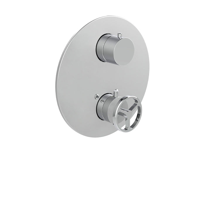 1840 Trim Set for Uniplex Thermostatic Valve – 3-way Diverter (Shared)
