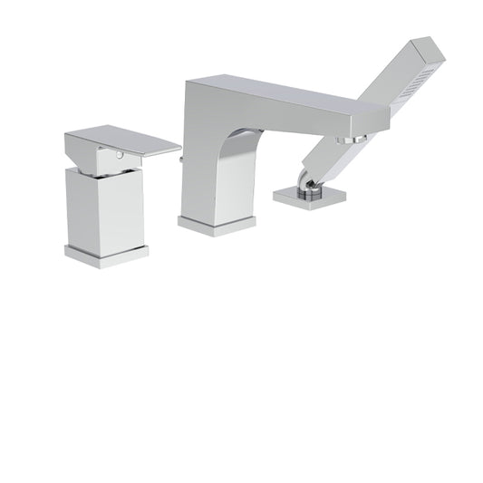 Riga 3-piece Deckmount Tub Filler with Handshower