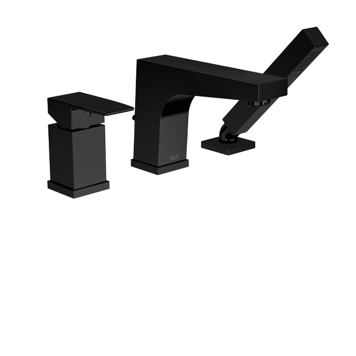 Riga 3-piece Deckmount Tub Filler with Handshower