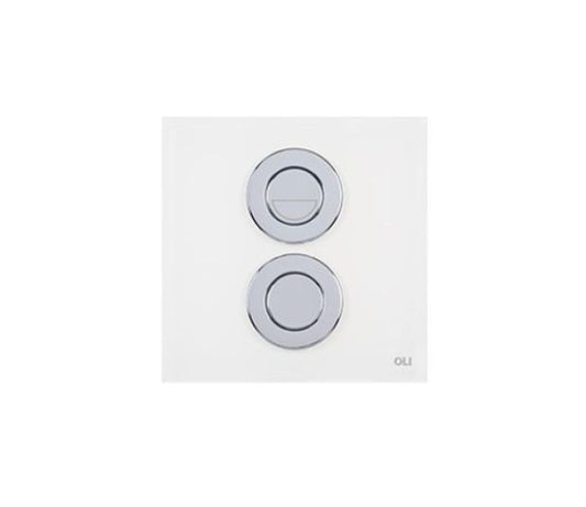 SM15 Flush Plate – White Tempered Glass