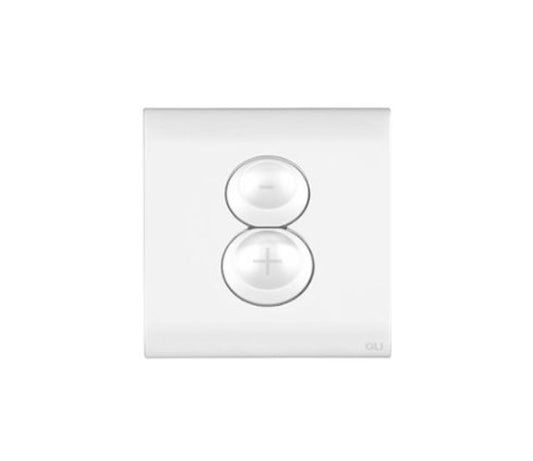 Easy Dual Flush Plate – White