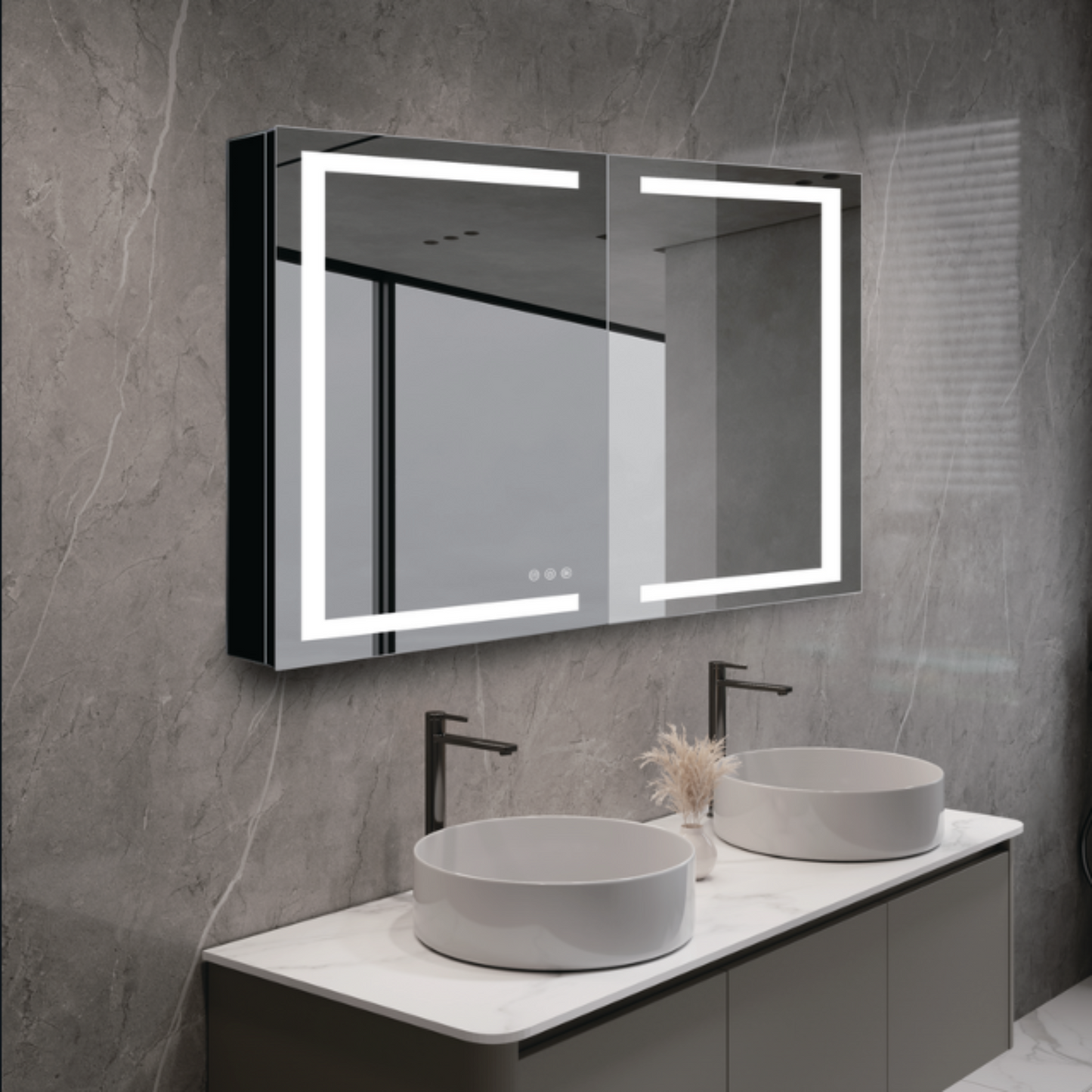 48 inch LED Pharmacy Mirror with Bluetoot