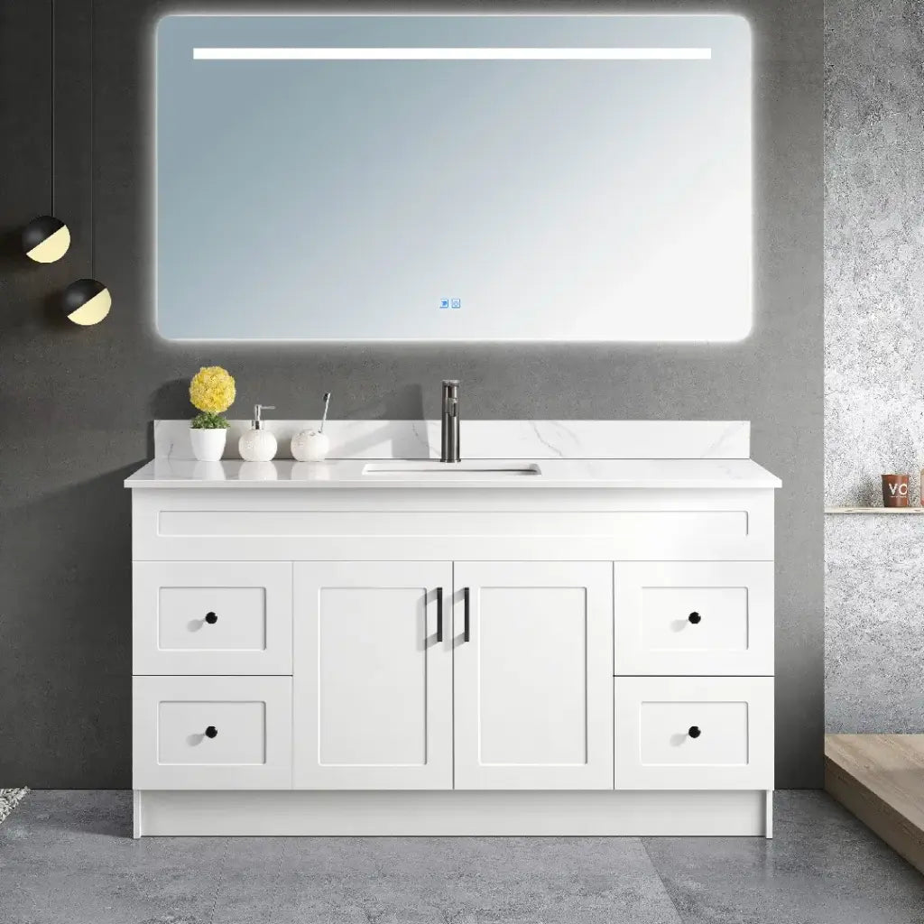 HDF Bathroom Vanity 60" Single Sink with Countertop
