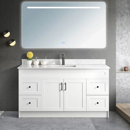 HDF Bathroom Vanity 60" Single Sink with Countertop