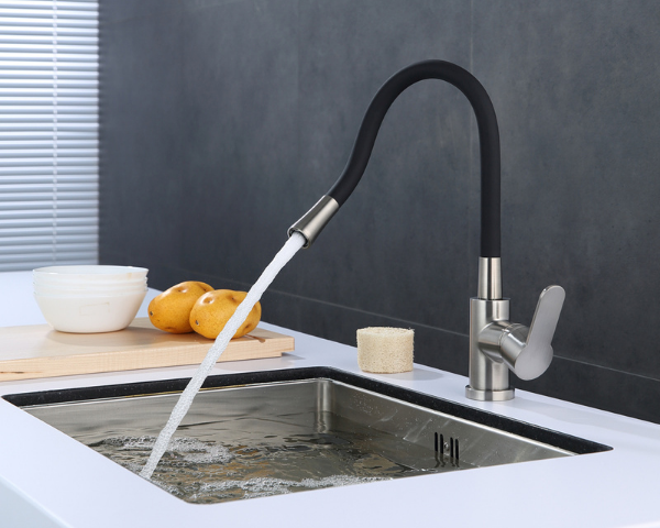 Single Handle Faucet for Small Kitchen with Flexible Hose