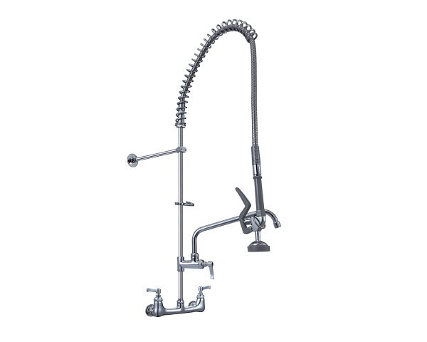 Double-Handed Commercial Kitchen Faucet with Pull Down Sprayer