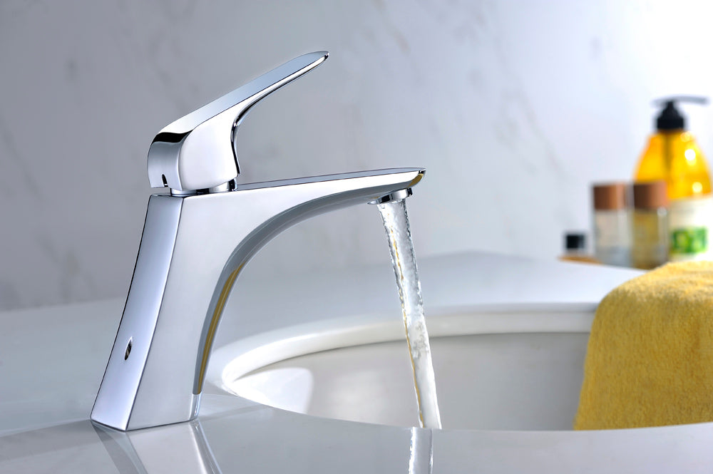 Forward Leaning One Hole Bathroom Vanity Faucet