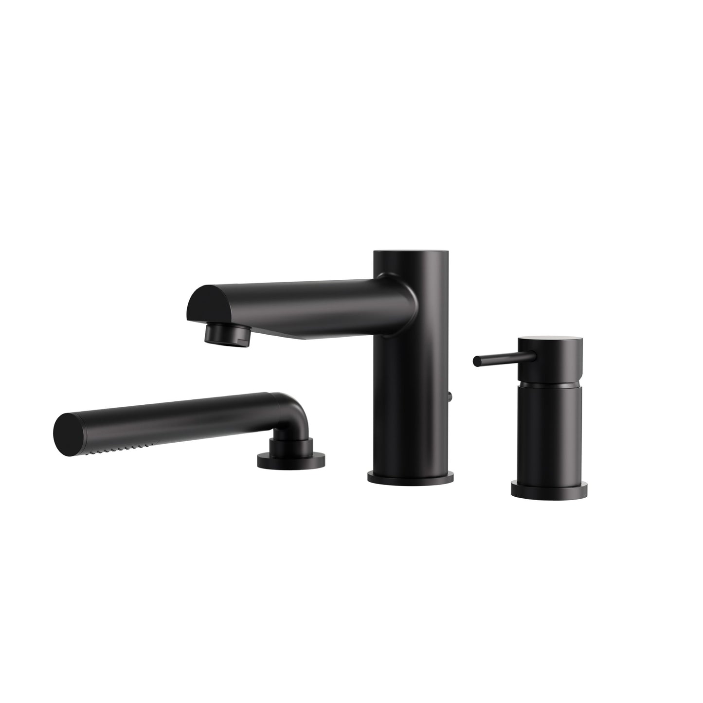 Volare 3-piece Deckmount Tub Filler with Handshower – Electro Black