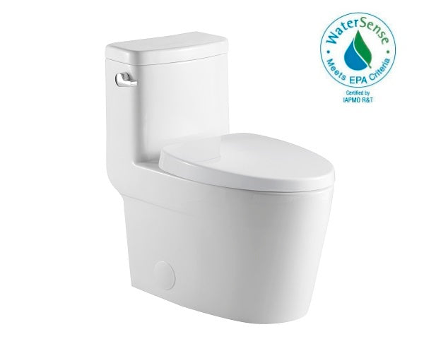 12in Installation from Finished Wall, One-piece Toilet