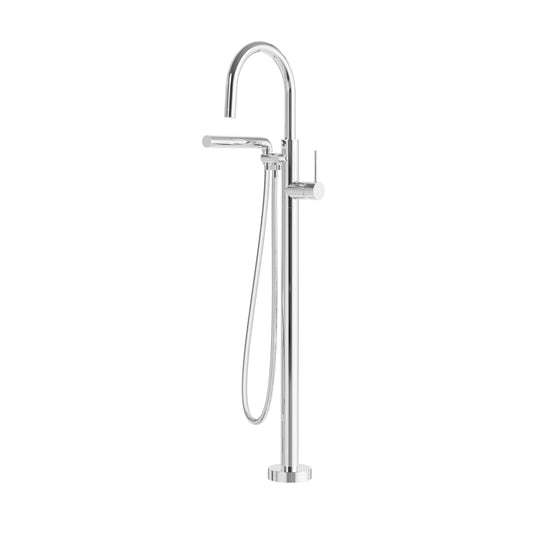 Umix Floormount Tub Filler with Handshower – Polished Chrome