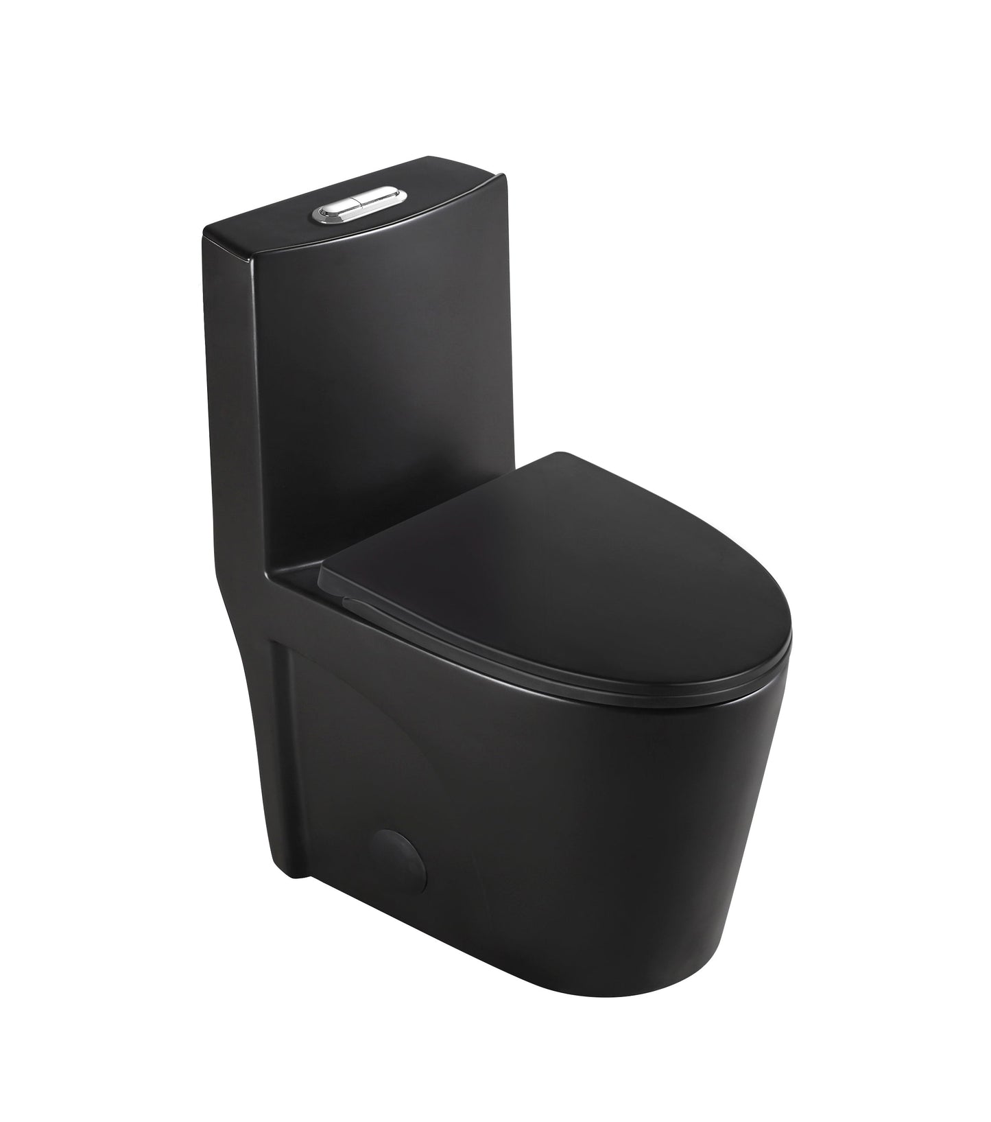 Matte Black One-piece Dual-Flush Toilet