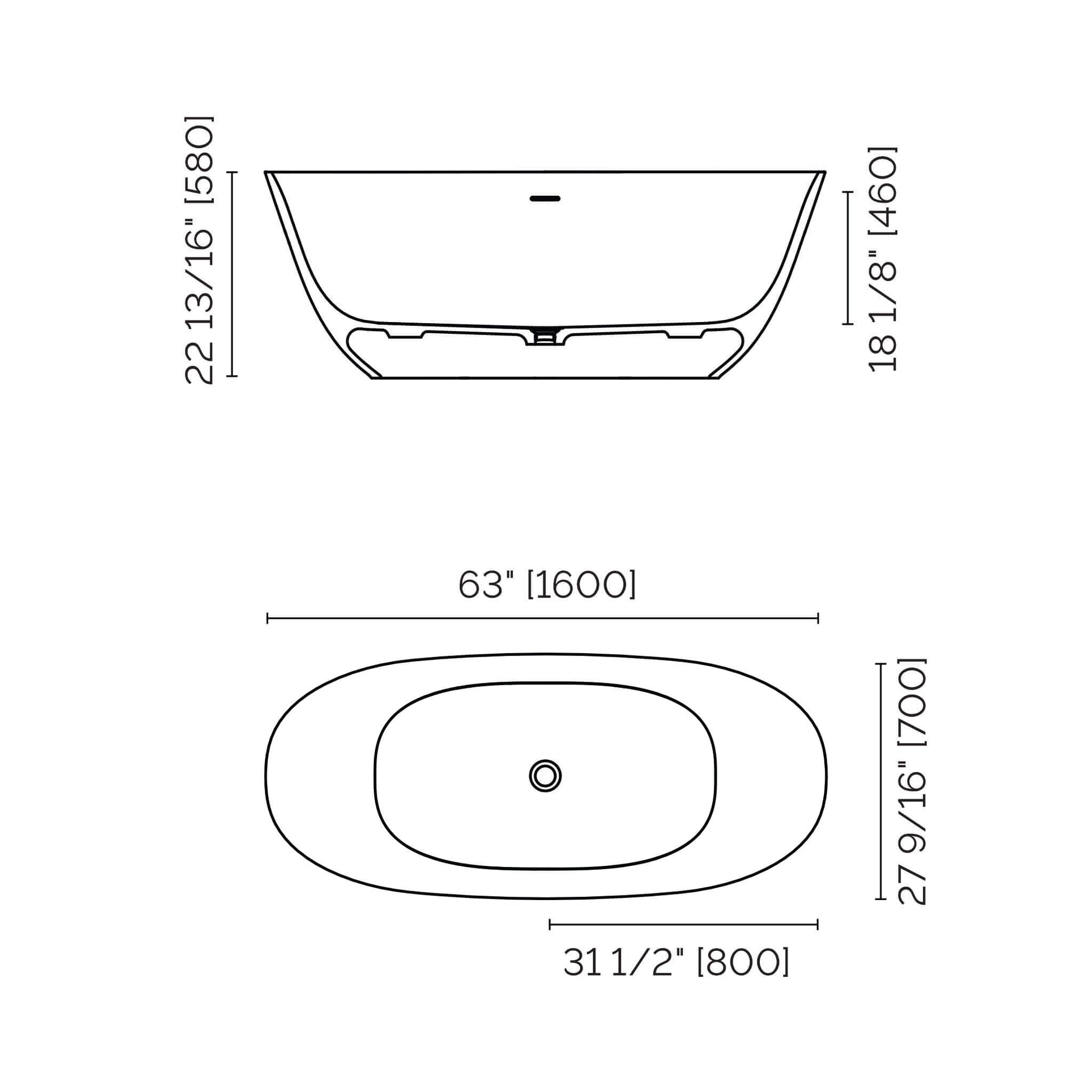 Portofino Freestanding Bathtub specs