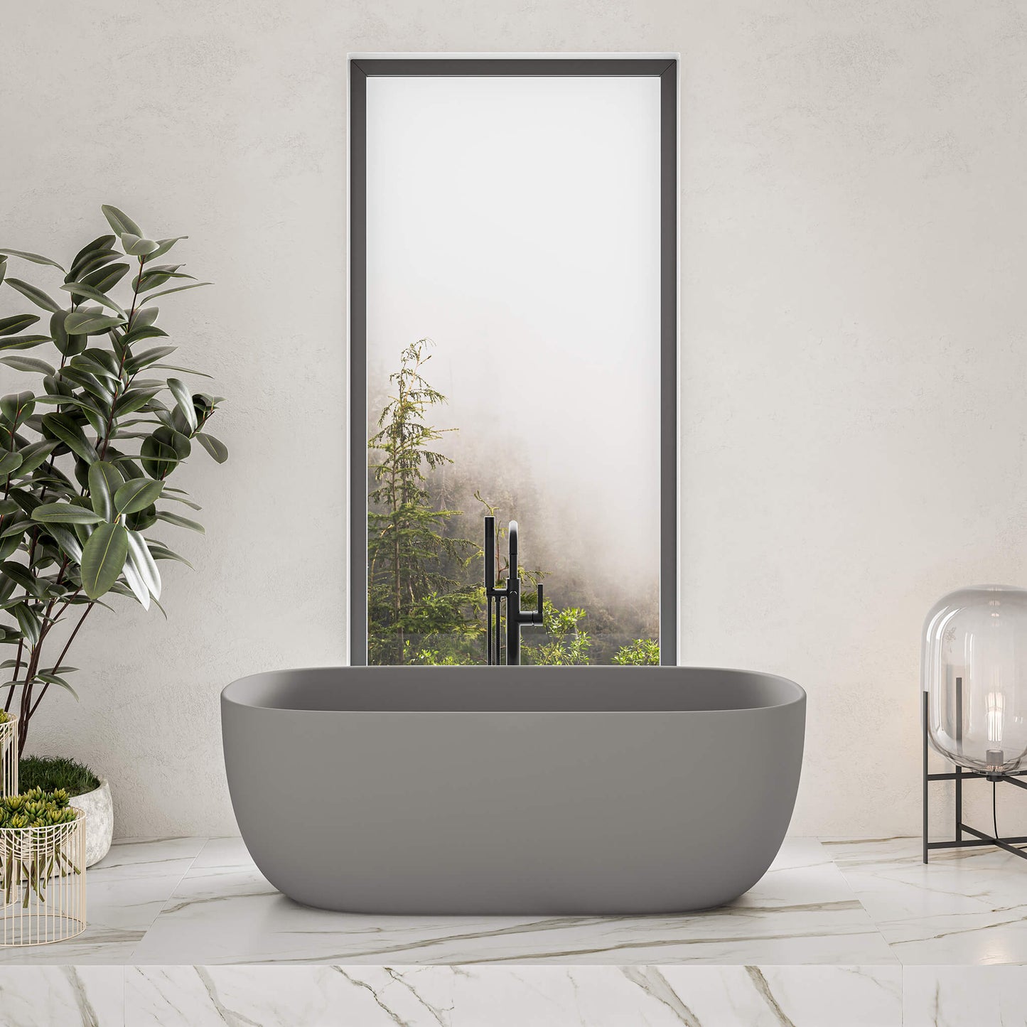Side by Side Freestanding Bathtub