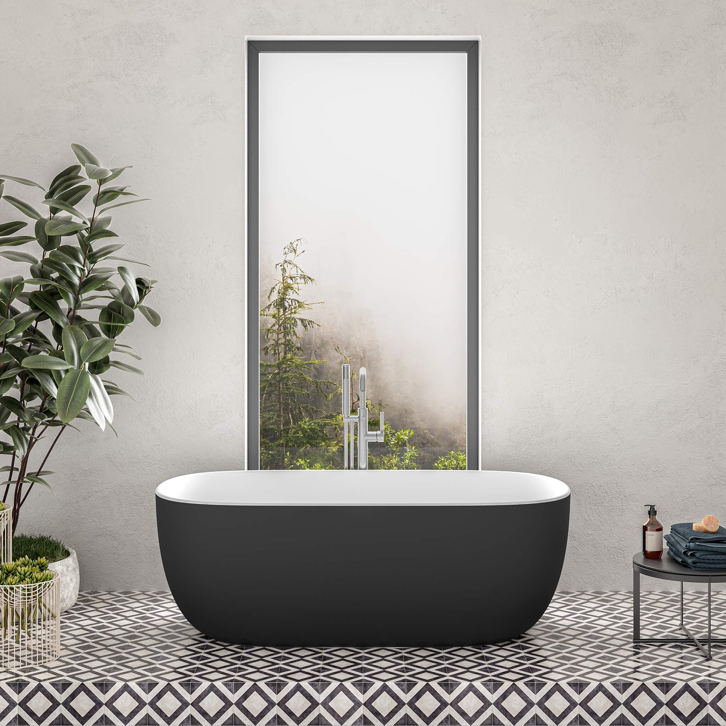 Side by Side Freestanding Bathtub