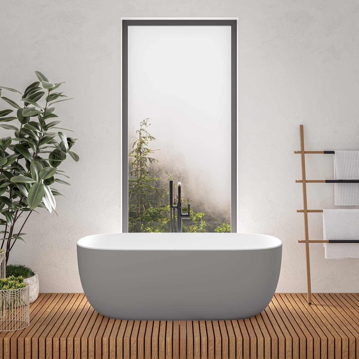 Side by Side Freestanding Bathtub