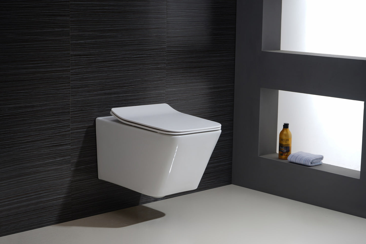 White Wall-Mounted Toilet