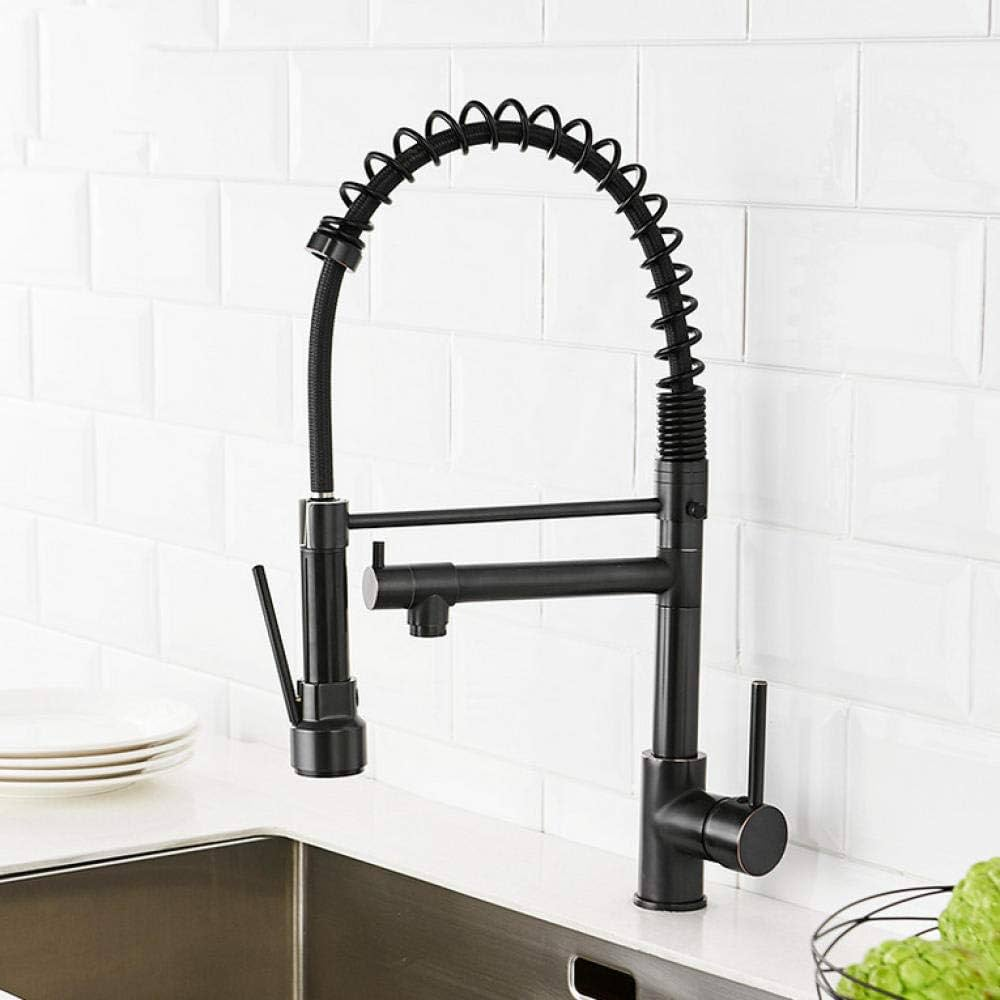 Double-Handed Commercial Kitchen Faucet, Brass