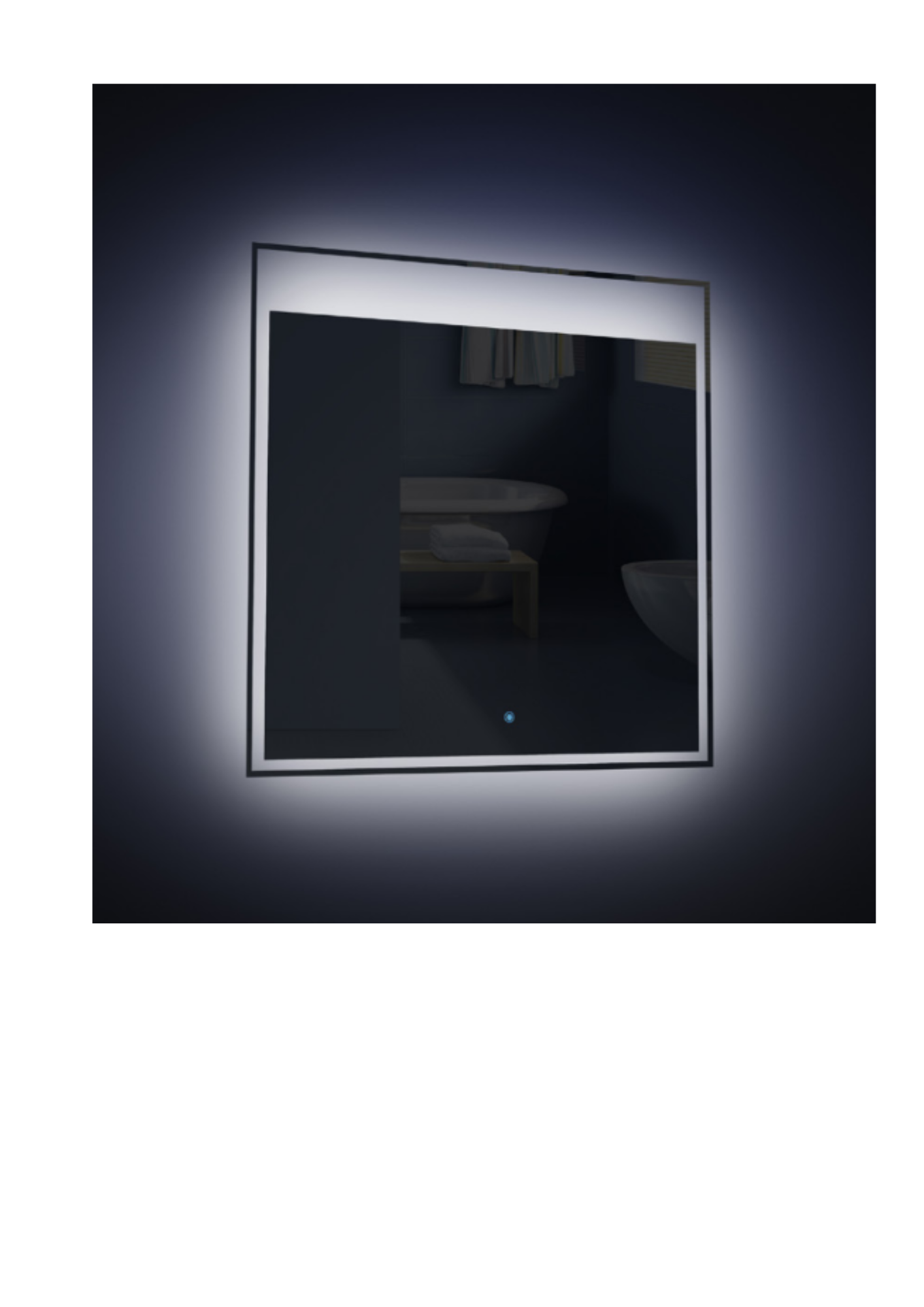 LED Mirror with Transparent Edges