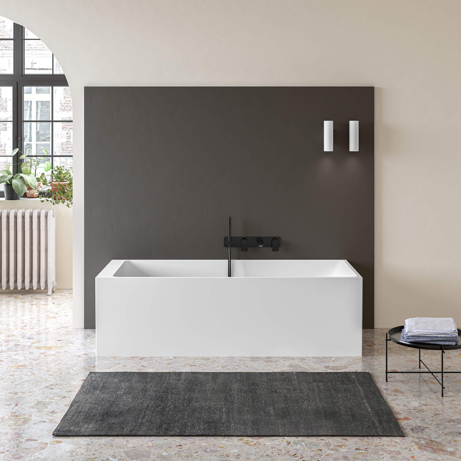 Bobsleigh Freestanding Bathtub - Grey Matte