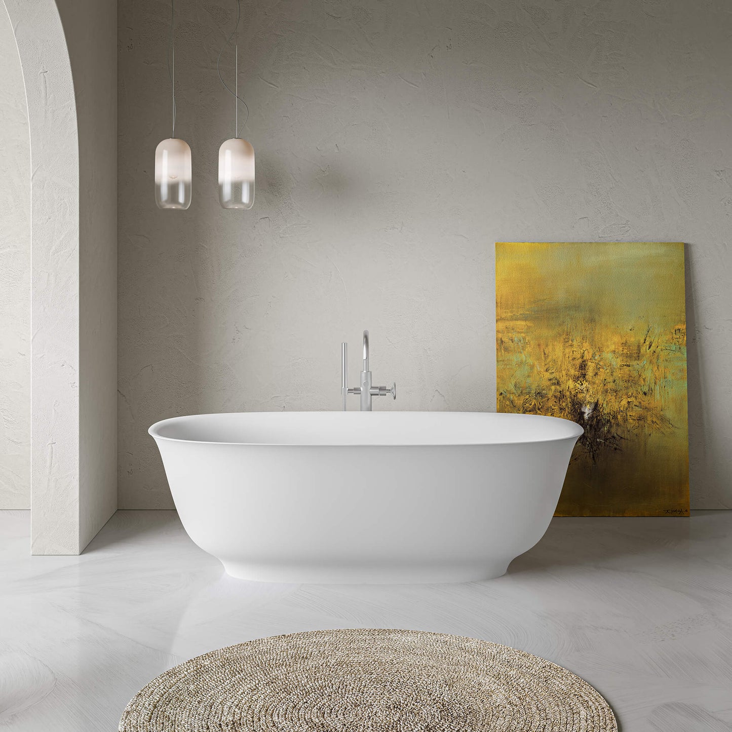 Termoli Freestanding Bathtub - Grey Matte