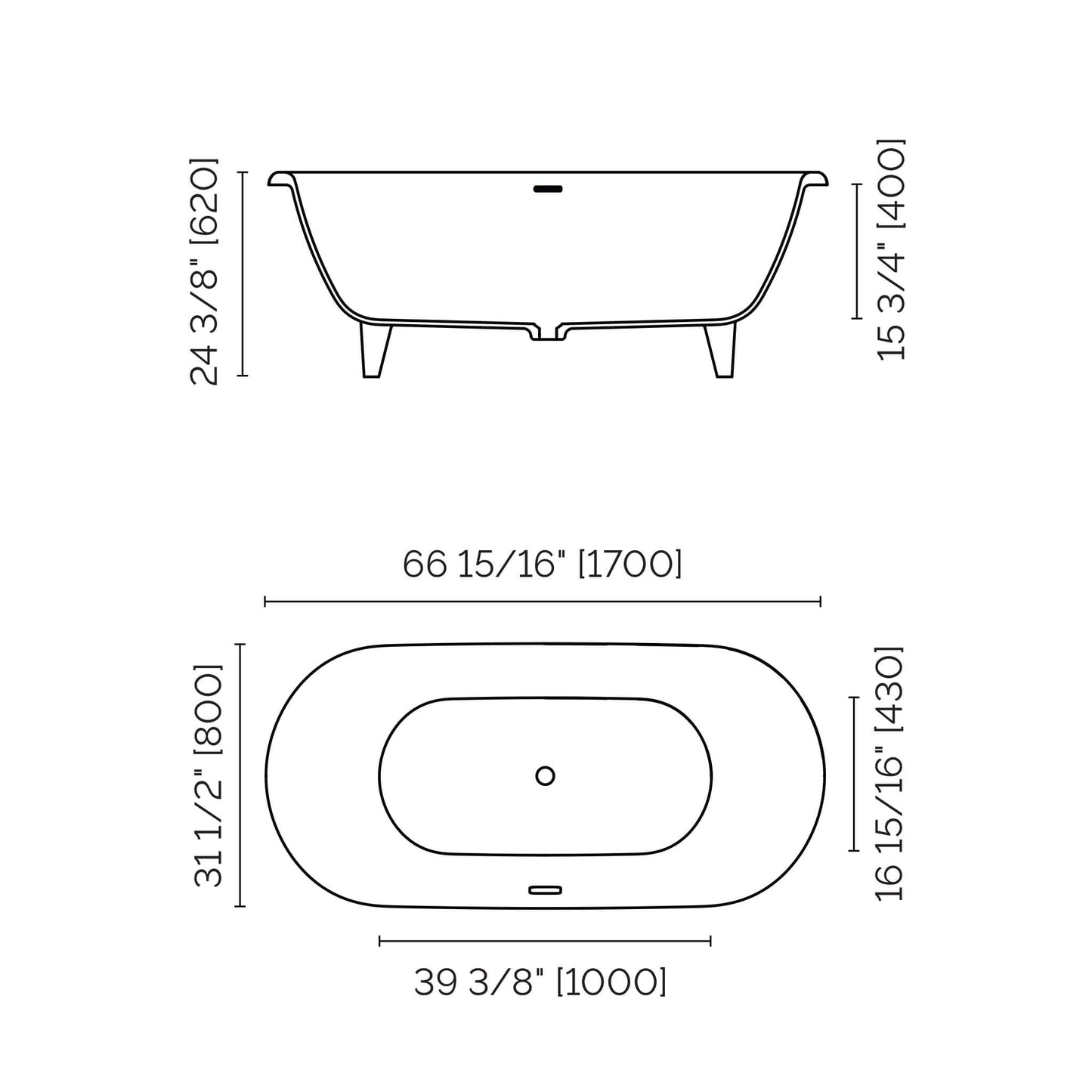 Elton Freestanding Bathtub specs