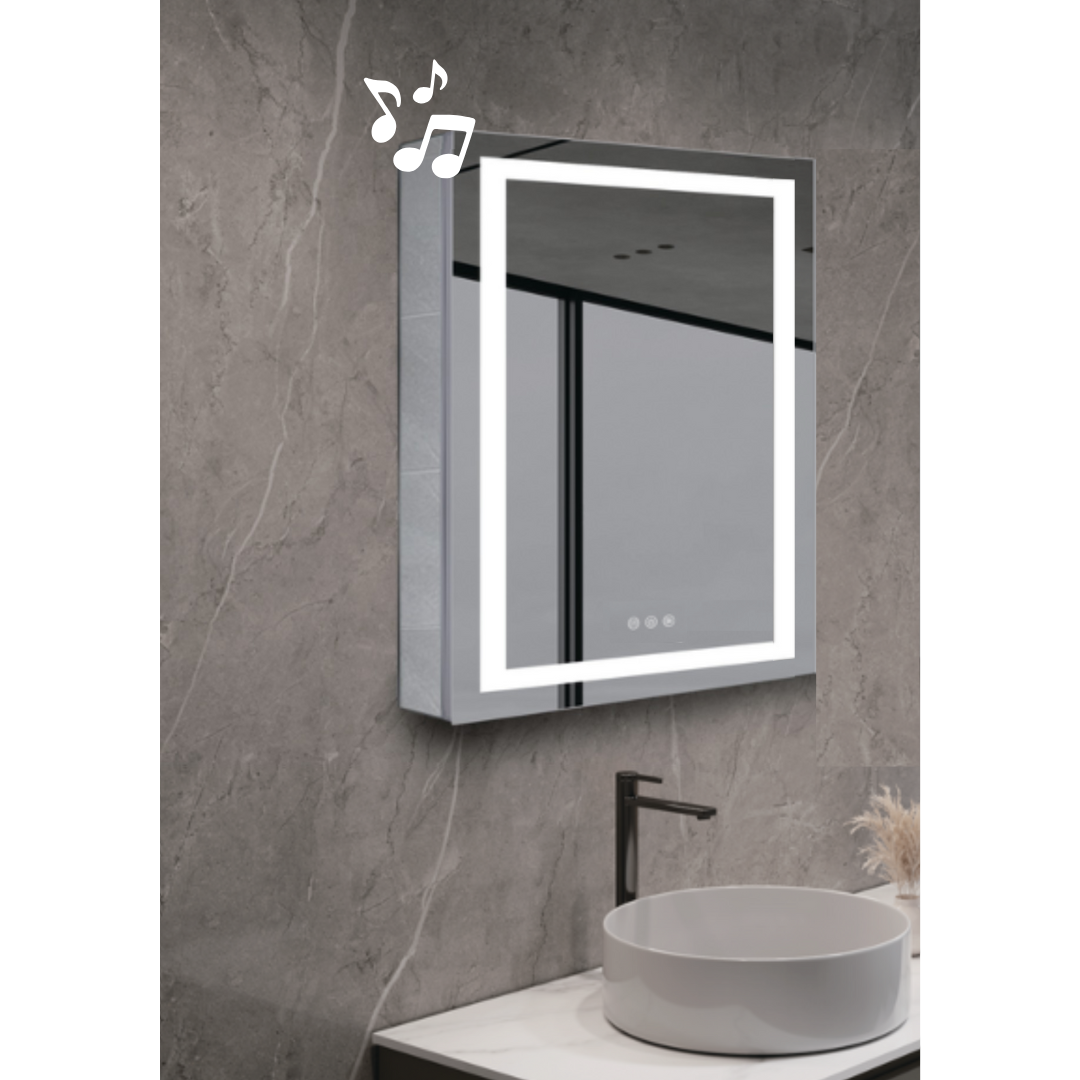 24in LED Pharmacy Mirror with Bluetooth