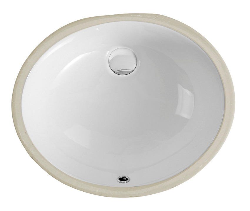 19.5in Round Undermount Porcelain Sink
