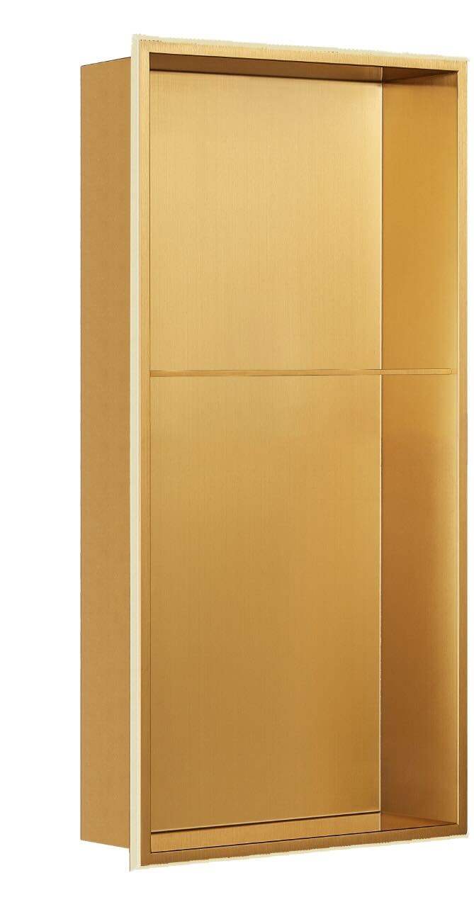 12x24 Double Shower Niche, Stainless Steel